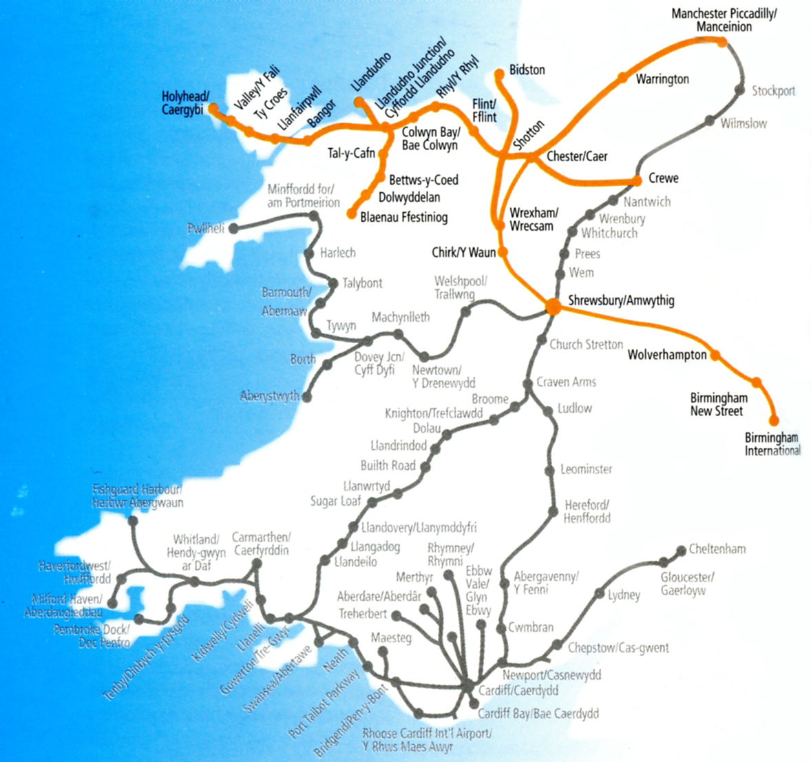 Train Line Map Of Wales Train Maps Images